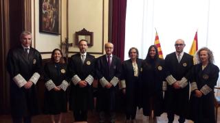 Los nuevos magistrados con la Sala de Gobierno del Tribunal Superior de Justicia de Cataluña